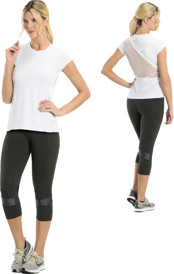 REMERA DEPORTIVA CON TULE POLY Y ESTAMPA DUSELL EN ESPALDA